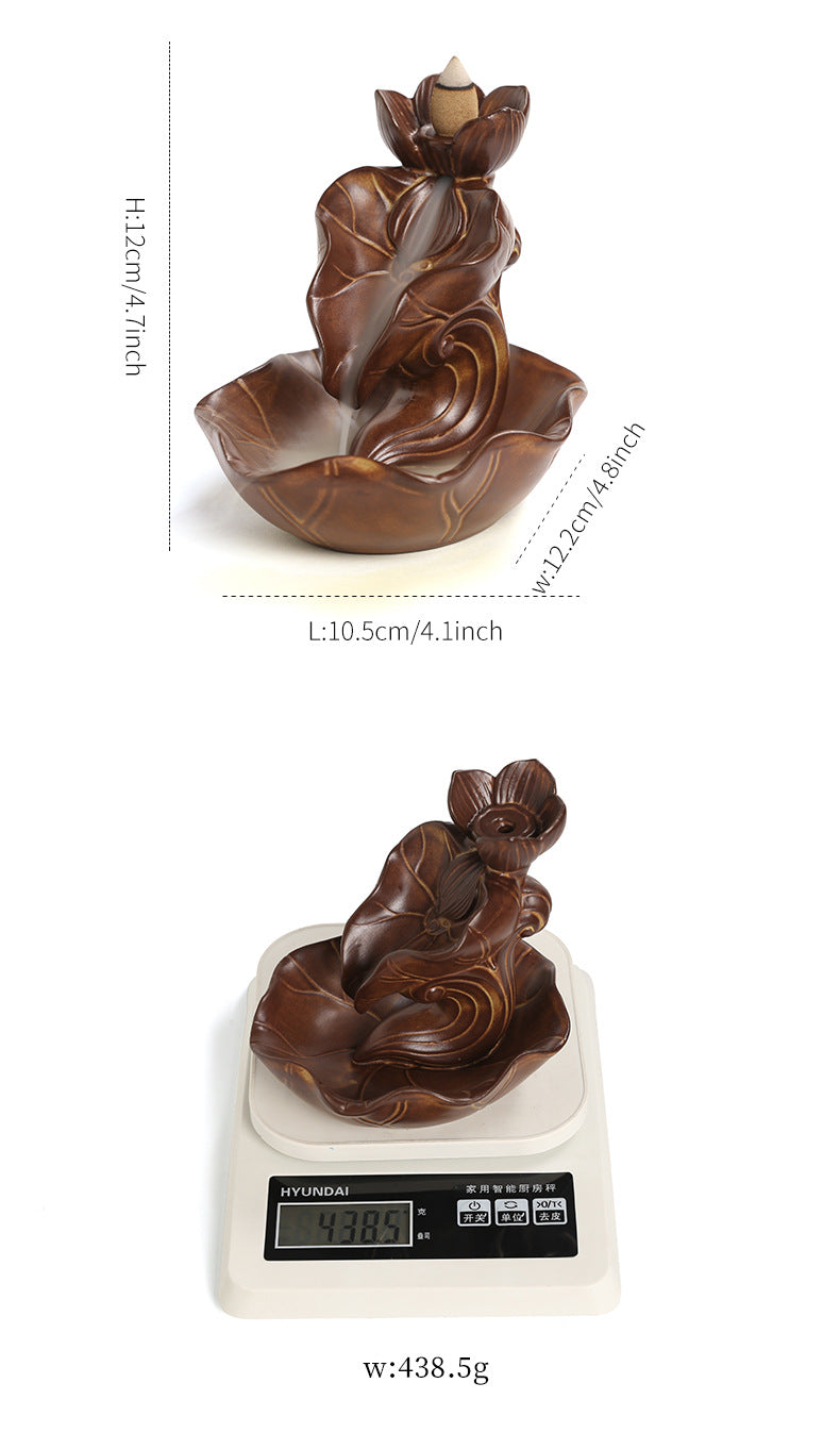 Lotus Backflow Incense Burner - GANESHA SHOP