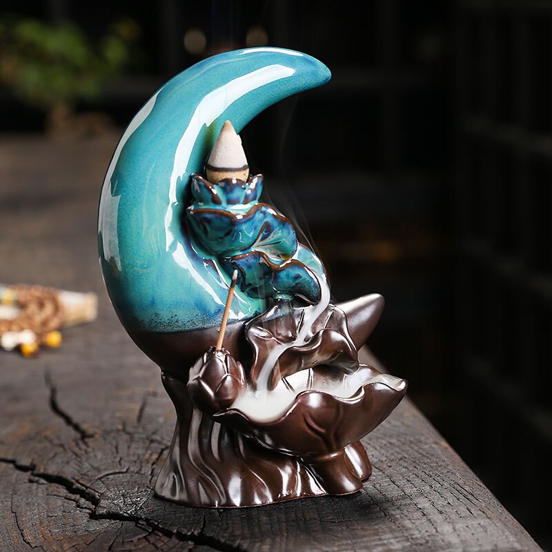 Moon Backflow Incense Burner - GANESHA SHOP