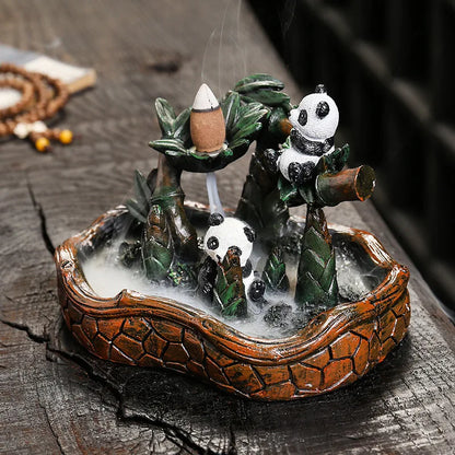 Panda Backflow Incense Burner - GANESHA SHOP