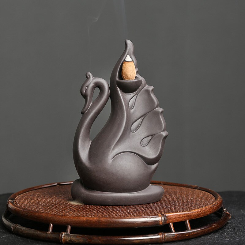 Swan Backflow Incense Burner - GANESHA SHOP