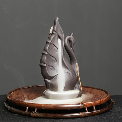 Swan Backflow Incense Burner - GANESHA SHOP