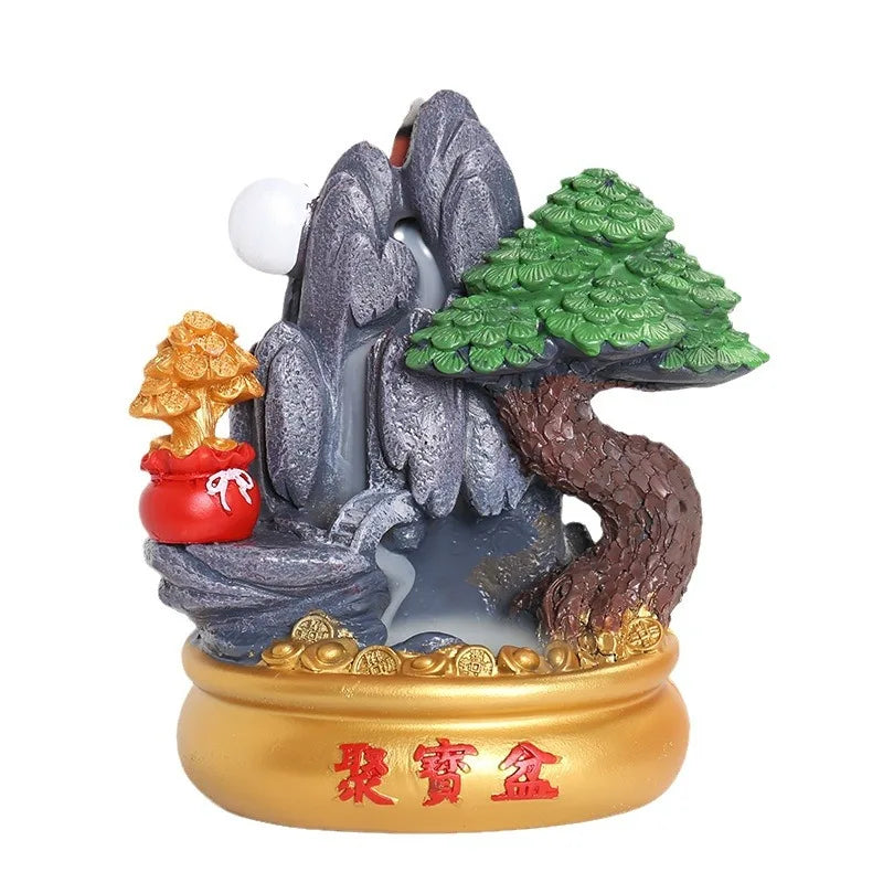 Fortune Treasure Bowl Backflow Incense Burner - GANESHA SHOP