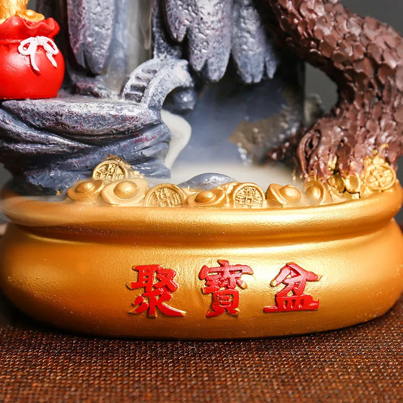 Fortune Treasure Bowl Backflow Incense Burner - GANESHA SHOP