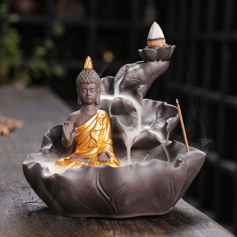 Buddha Backflow Incense Burner - GANESHA SHOP