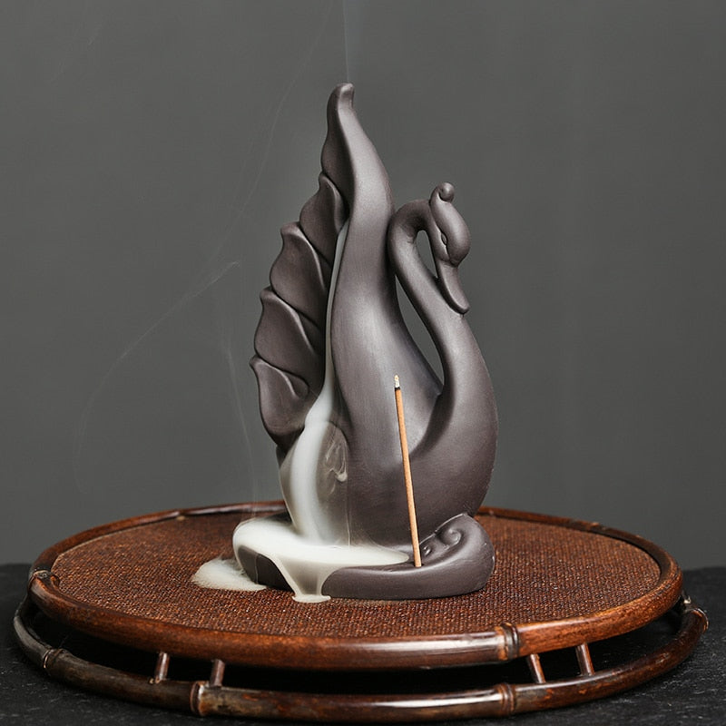 Swan Backflow Incense Burner - GANESHA SHOP