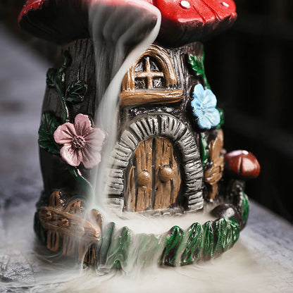 Mushroom House Backflow Incense Burner - GANESHA SHOP