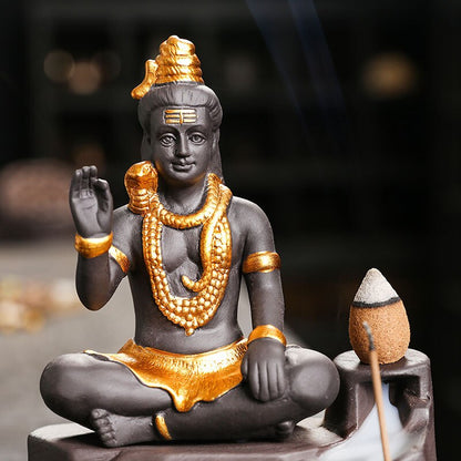 Shiva Backflow Incense Burner - GANESHA SHOP