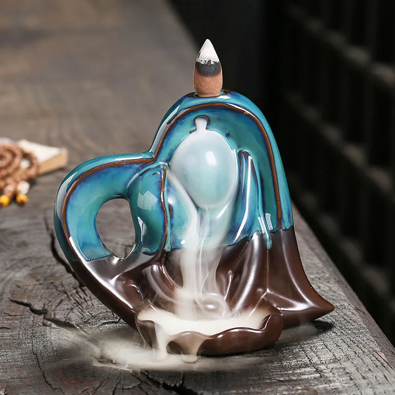 Love Heart Backflow Incense Burner - GANESHA SHOP