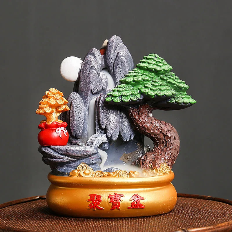 Fortune Treasure Bowl Backflow Incense Burner - GANESHA SHOP