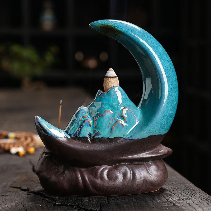 Moon Backflow Incense Burner - GANESHA SHOP