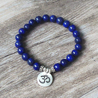 Om Bracelet Lapis Lazuli Stone