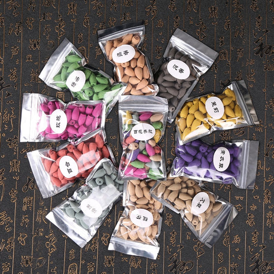 40pcs Bag Backflow Incense Cones Bullet Tower Incense