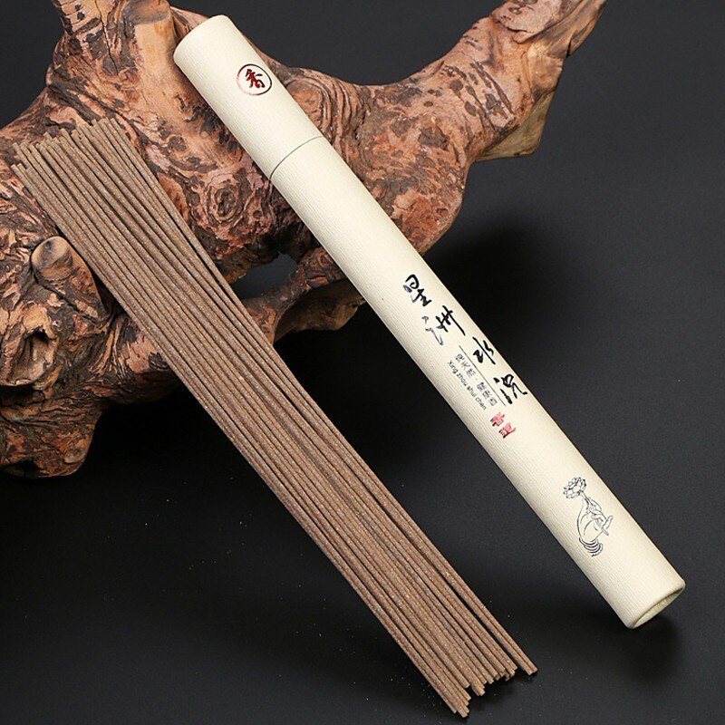 1pc Sticks Box Natural Sandalwood Oriental Buddha Buddhist Aromatic Line Incense Stick