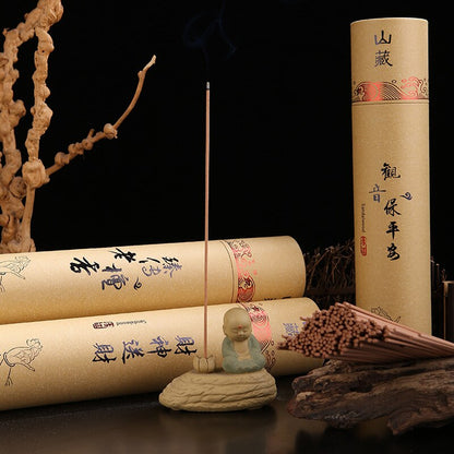 32 5cm laoshan sandalwood temple prayer incense stick round barrel incense