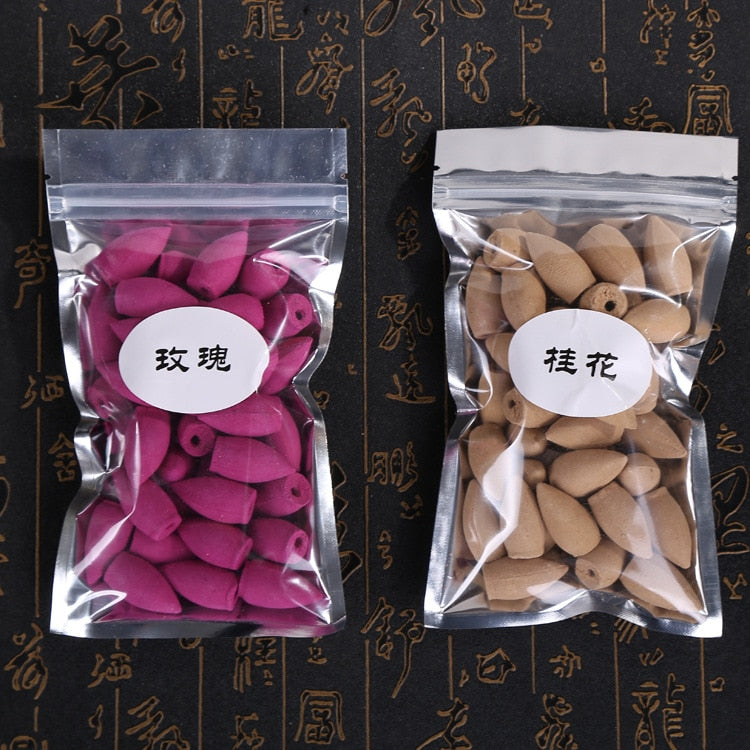 40pcs Bag Backflow Incense Cones Bullet Tower Incense