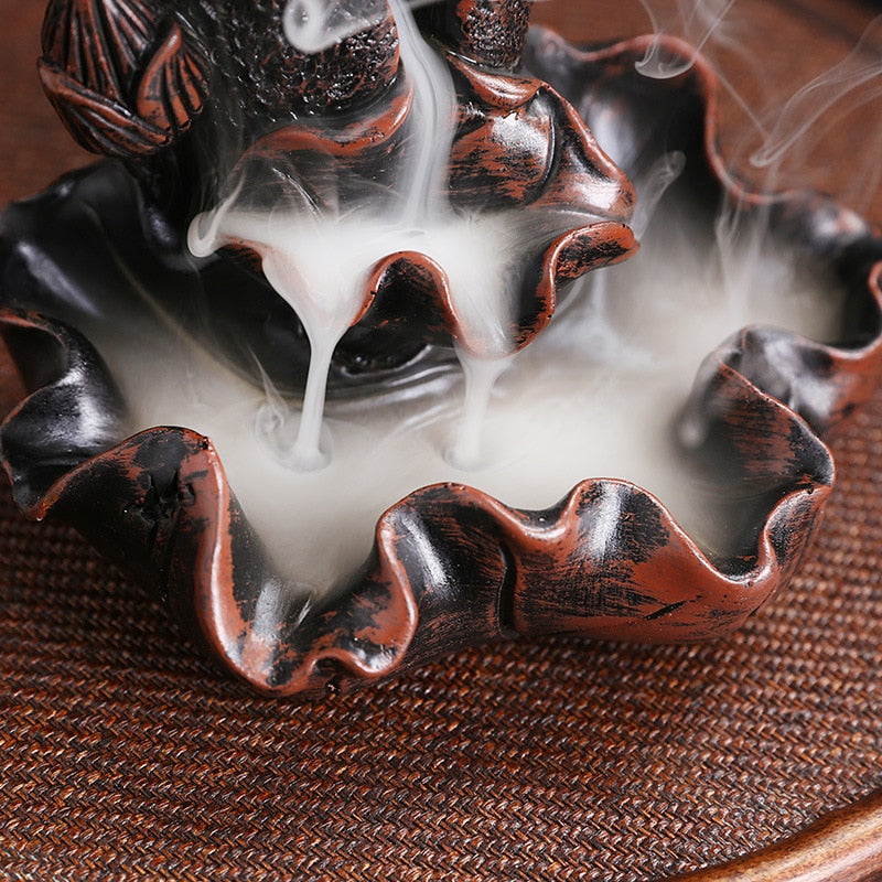 Lotus Backflow Incense Burner - GANESHA SHOP