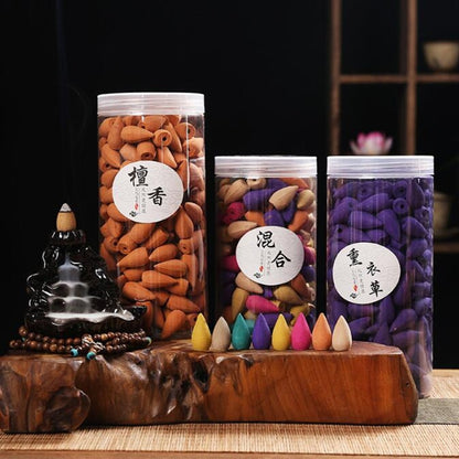 150pcs Tower Incense Fresh Air Sandalwood Home Decor Incense Cones