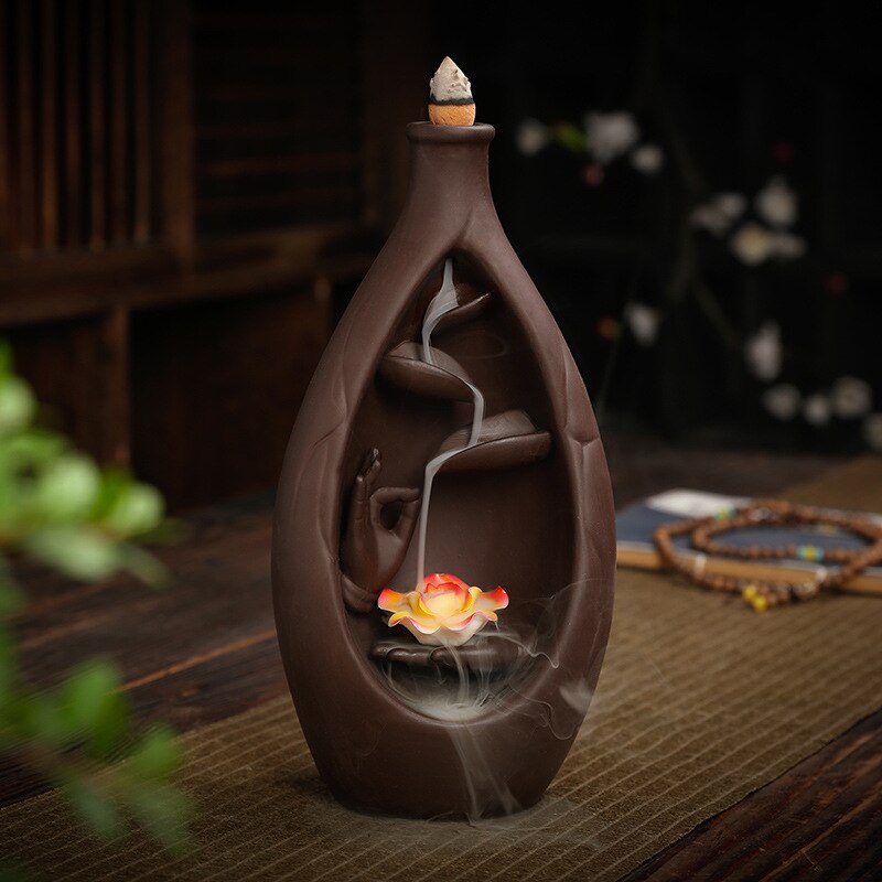 Vase Waterfall Incense Burner - GANESHA SHOP