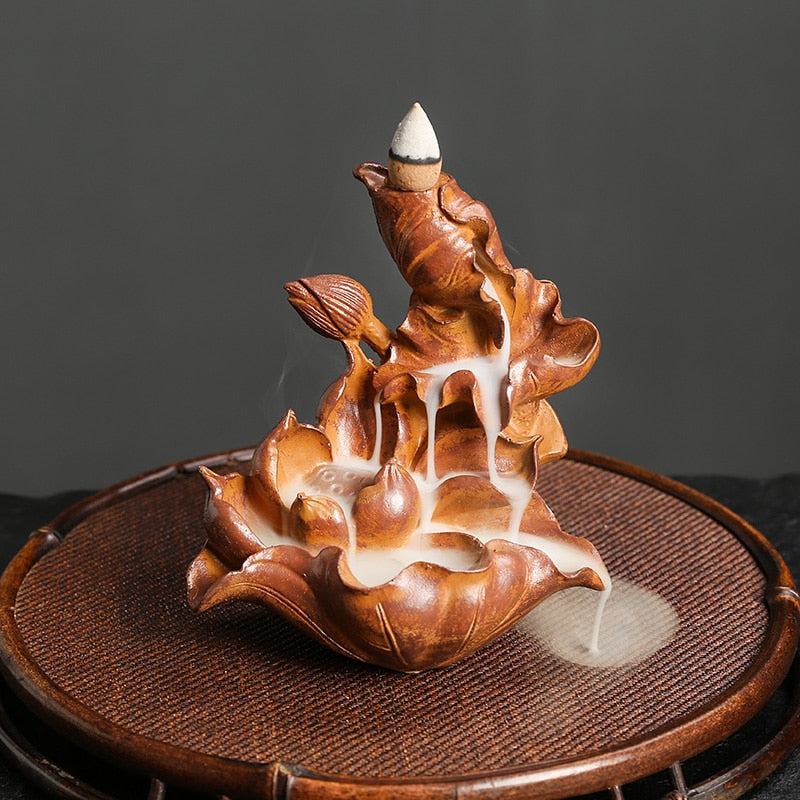 Lotus Backflow Incense Burner - GANESHA SHOP