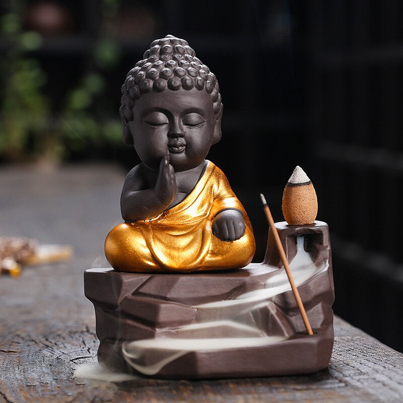 Buddha Backflow Incense Burner - GANESHA SHOP