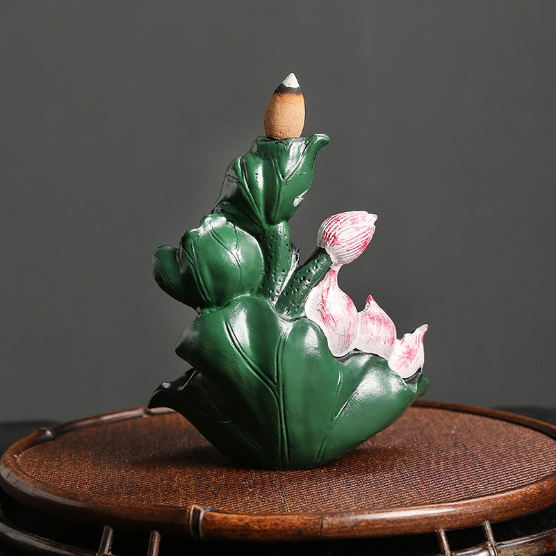 Lotus Backflow Incense Burner - GANESHA SHOP