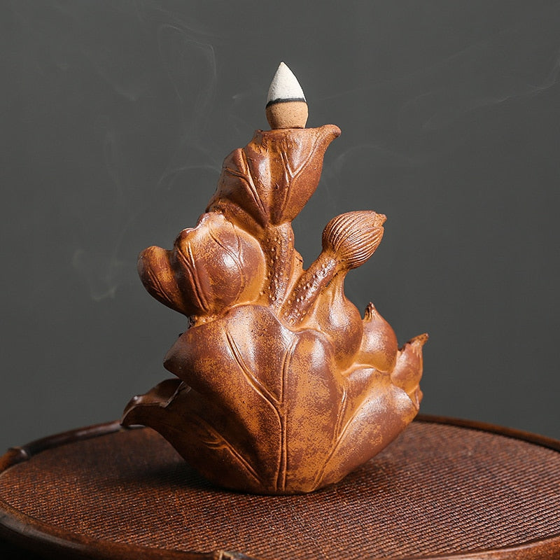 Lotus Backflow Incense Burner - GANESHA SHOP