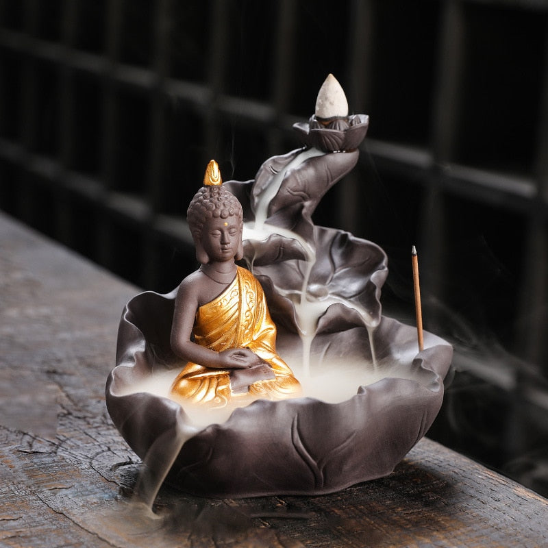 Buddha Backflow Incense Burner - GANESHA SHOP