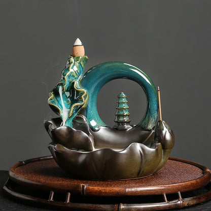 Lotus Backflow Incense Burner - GANESHA SHOP