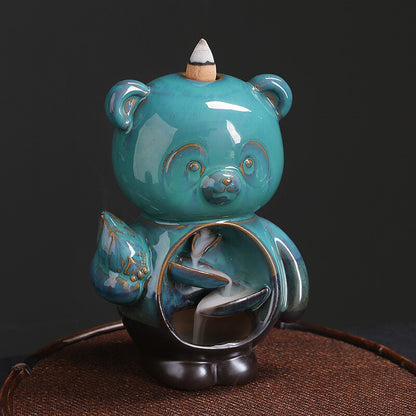 Bear Backflow Incense Burner - GANESHA SHOP