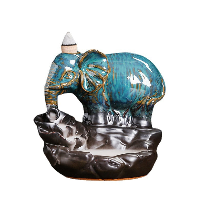 Elephant Backflow Incense Burner - GANESHA SHOP