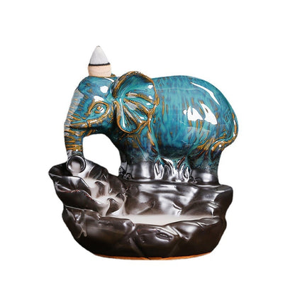 Elephant Backflow Incense Burner - GANESHA SHOP