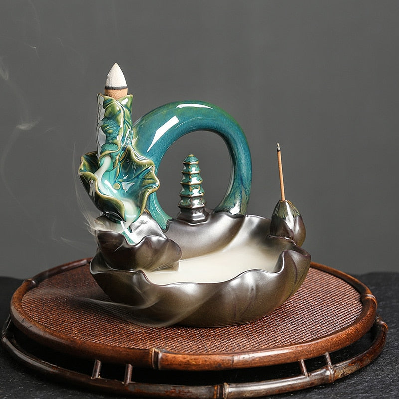 Lotus Backflow Incense Burner - GANESHA SHOP