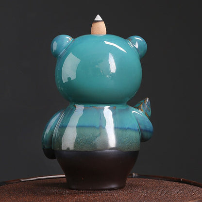 Bear Backflow Incense Burner - GANESHA SHOP