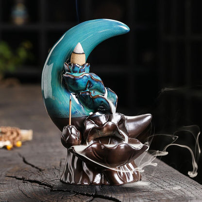 Moon Backflow Incense Burner - GANESHA SHOP