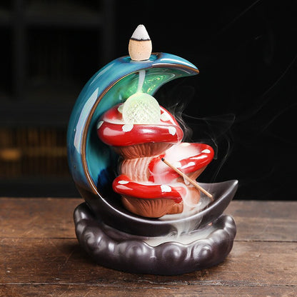 Mushroom Backflow Incense Burner - GANESHA SHOP