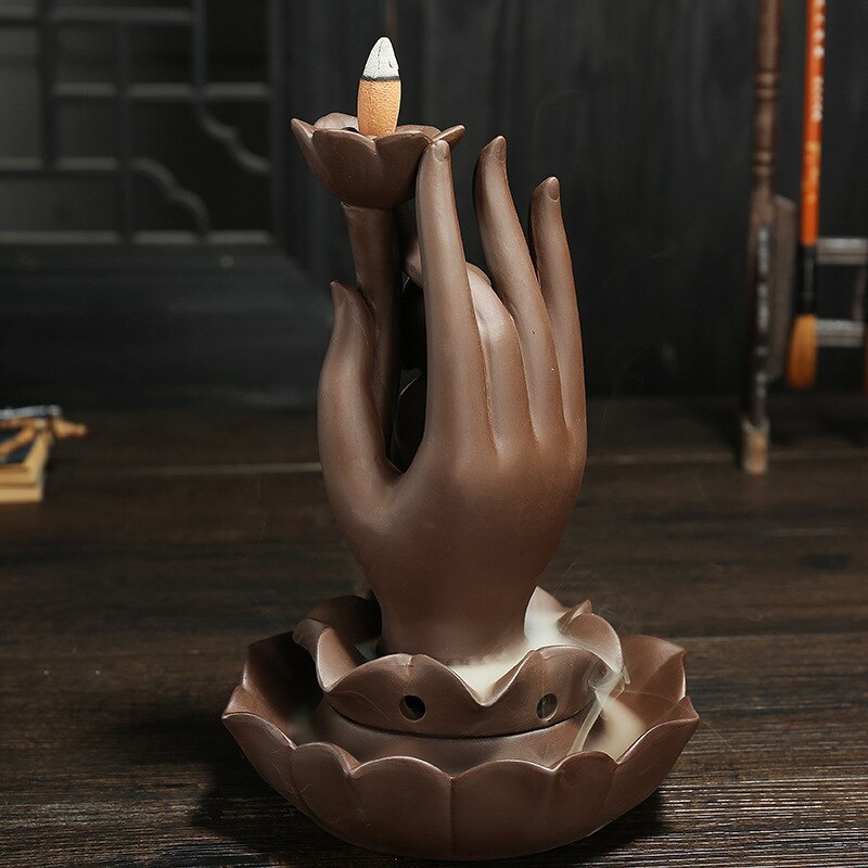 Buddha hand Incense burner - GANESHA SHOP