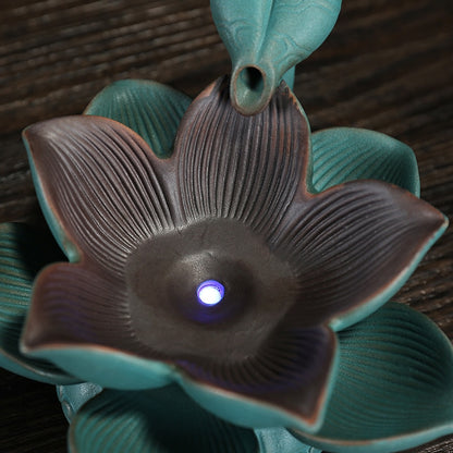 LED Lotus incense burner - GANESHA SHOP