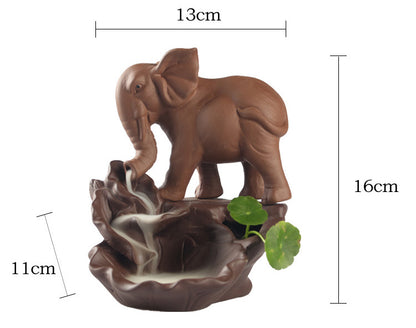 Elephant backflow incense burner - GANESHA SHOP