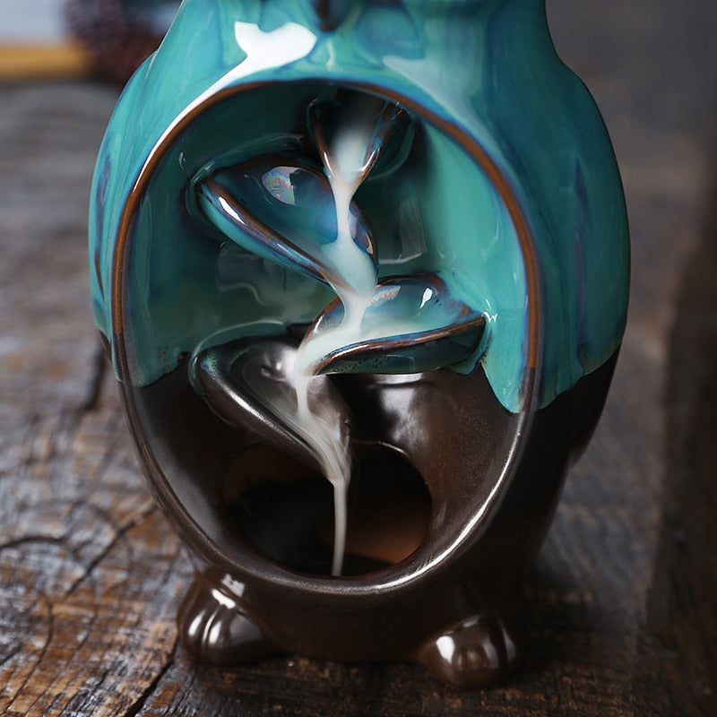 Owl backflow incense burner - GANESHA SHOP