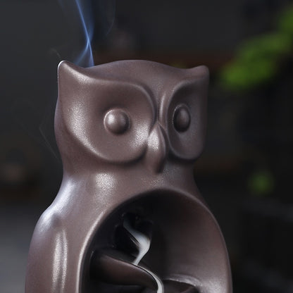 Owl backflow incense burner - GANESHA SHOP