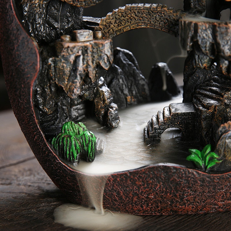 Landscape backflow incense burner - GANESHA SHOP